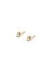 Tiny 14K Gold Pear Diamond Studs