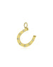 Large 14K Gold Dotted Diamond Shiny Horseshoe