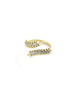 14K Gold Diamond Leaf Wrap Ring