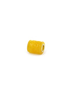 14K Gold Carved Lemon Jade Tube Spacer