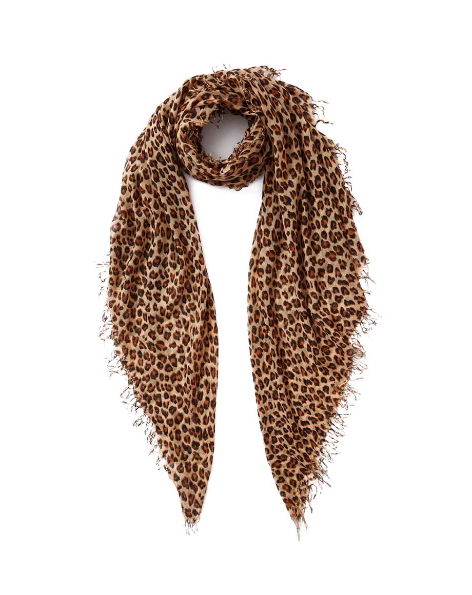 Chan Luu Scarf Roasted Pecan Leopard