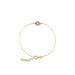 14K Gold Greek Baby Pink Enamel Evil Eye Bracelet