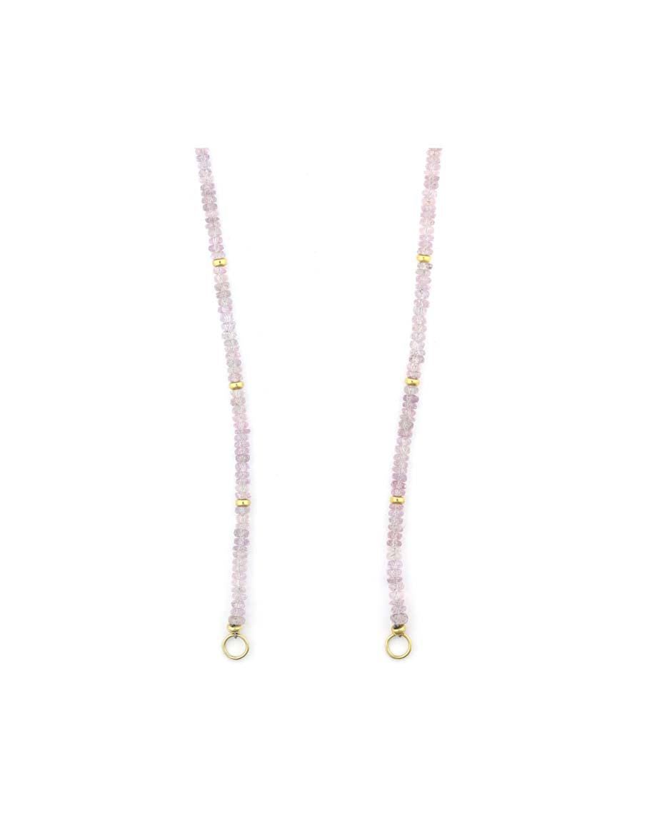 Lock Ready: Open Pastel Pink Sapphire Rondelle Strand