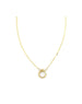 18" 14K Gold XS Paper Clip Lion Lock Necklace