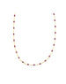 Gold Filled Magenta Enamel Tin Cup Necklace