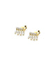 Small 14K Gold Bar & Marquise Crystal Studs