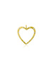 14K Matte Gold Large Open Dotted Diamond Heart
