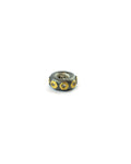 Matte Two Toned Diamond Flower Round Spacer