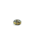 Matte Two Toned Diamond Flower Round Spacer