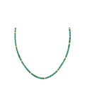 2mm Emerald Cabochon Rondelle Necklace
