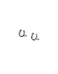 Tiny Silver Horseshoe Studs