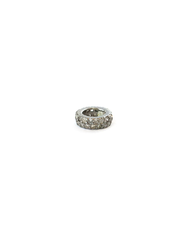 8mm Mini Silver Diamond Spacer