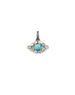 Mini Polki Diamond Turquoise Evil Eye Pendant