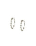 17mm 14K White Gold Mix Shape .24ct Diamond Huggies