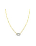 Luxe Lexi Lock Necklace: Gold-Filled Mixed Paperclip Link