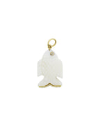 14K Gold Carved Mother of Pearl Fish