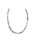 4mm Faceted Multi Agate Rondelle Necklace