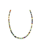 4mm Faceted Multi Agate Rondelle Necklace