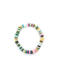 6-7mm Multi Heishi Agate Rondelle Bracelet