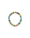 6mm Heishi Sandy Multi Agate Rondelle Bracelet