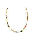 Faceted Oval Golden Zircon Mix Necklace