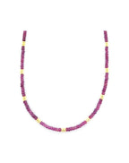 Natural Ruby Trio Rondelle Necklace