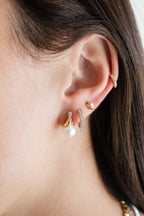 Small 14K Gold Diamond Rhombus Studs