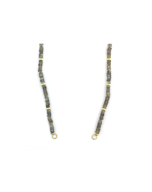 Lock Ready: Open 4mm Heishi Labradorite Strand