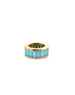 14K Gold Oval Channel Set Turquoise Charm Spacer