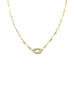 The Fine Lexi Lock Necklace: 3 Oval Link Paper Clip