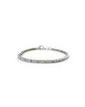 Silver Diamond Modern Rectangle Tennis Bracelet