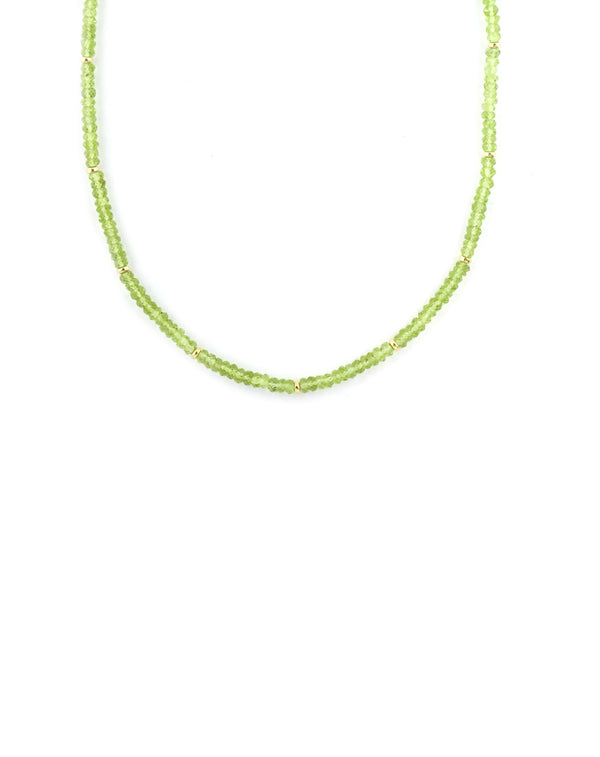 Peridot Rondelle Necklace