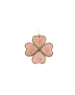 14K Gold Pink Opal Clover Charm