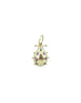 Small 14K Gold Pink Sapphire Ladybug Charm