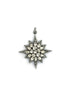 Large Polki Diamond Starburst Silver Charm