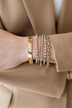 Silver Polki Diamond Tennis Bracelet