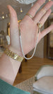 14K Gold 1.42ct Pave Diamond Segmented Bar Tennis Necklace