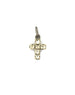 Small Silver Polki Diamond Cross Charm