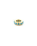 8mm 14K Gold Round Dotted Turquoise Donut Spacer