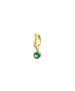14K Gold Round Emerald Dangle Spacer