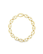 7.5" 14K Gold Oval Mariner Link Bracelet