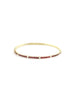 14K Gold Flexi Ruby Diamond Bangle