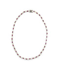 Silver Polki Diamond & Ruby Tennis Necklace