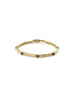 14K Gold Blue Sapphire Gold Square Bracelet