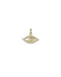Mini 14K Gold Shiny Diamond Eye Charm