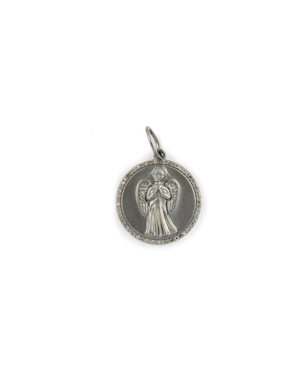 Matte Sterling Silver Angel Coin