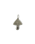 Silver Diamond Mushroom Charm