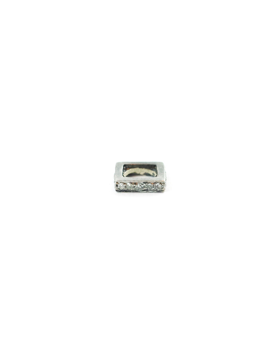 6mm Silver Diamond Square Spacer