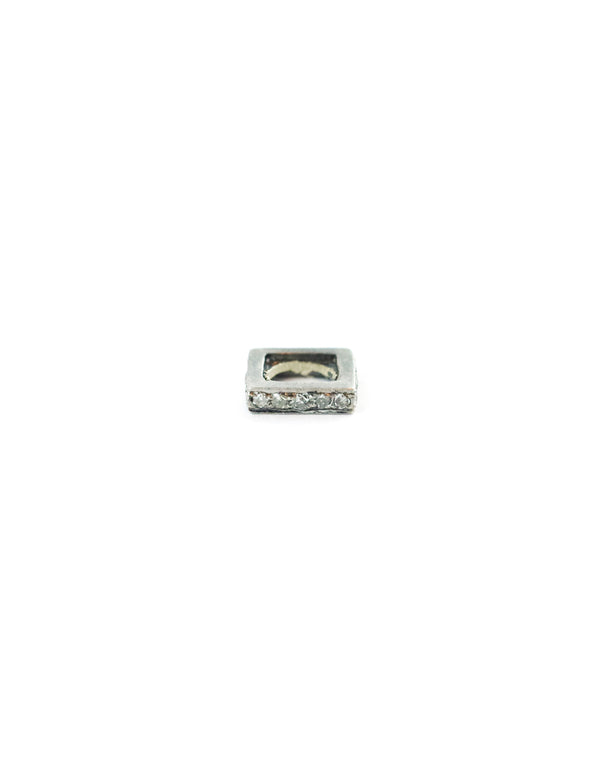 6mm Silver Diamond Square Spacer