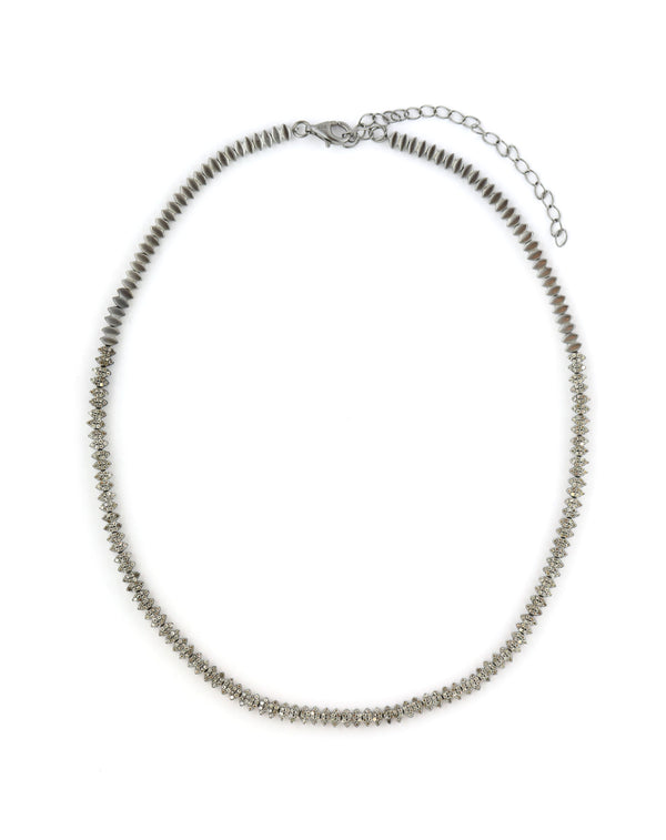 Silver Diamond Tennis Necklace